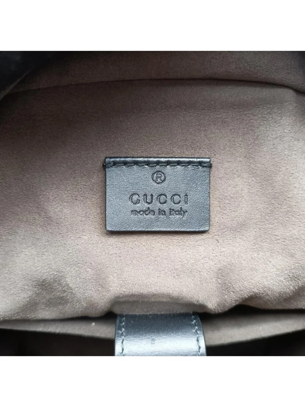 Gucci GG Blue Mus Beige Canvas Xleather Backpack